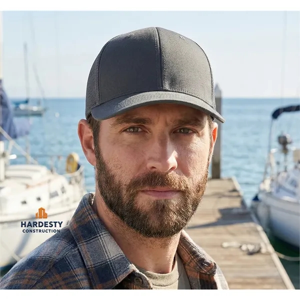 Flexible mesh back cap with stretch fit and imprint-ready front, built... from ASI 72657 Active Life Promo / Active Life