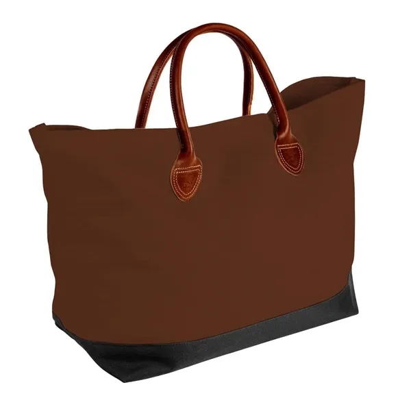 Order Custom Logo Canvas Leather Handle Totes-Extensive Color Options-24x13x8. Union Made... from ASI 73775 Unionwear