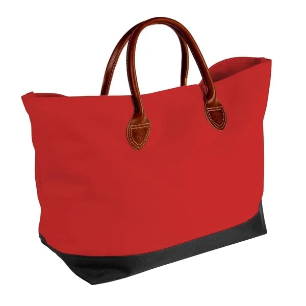 Order Custom Logo Canvas Leather Handle Totes-Extensive Color Options-24x13x8. Union Made... from ASI 73775 Unionwear