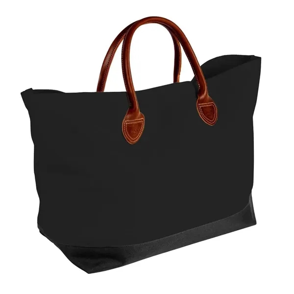 Order Custom Logo Canvas Leather Handle Totes-Extensive Color Options-24x13x8. Union Made... from ASI 73775 Unionwear