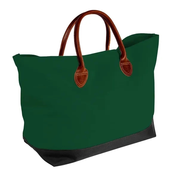Order Custom Logo Canvas Leather Handle Totes-Extensive Color Options-24x13x8. Union Made... from ASI 73775 Unionwear