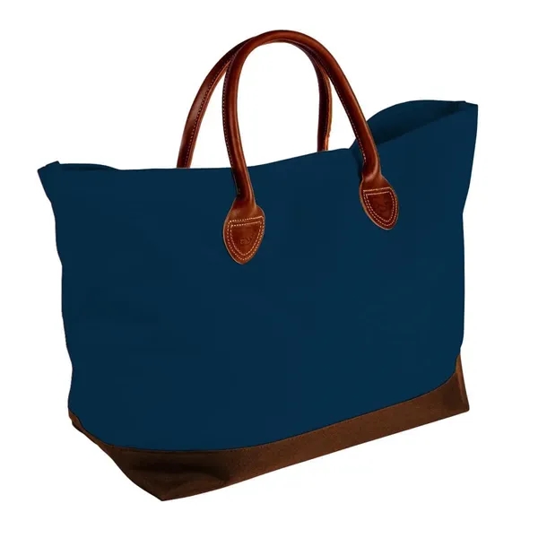 Order Custom Logo Canvas Leather Handle Totes-Extensive Color Options-24x13x8. Union Made... from ASI 73775 Unionwear