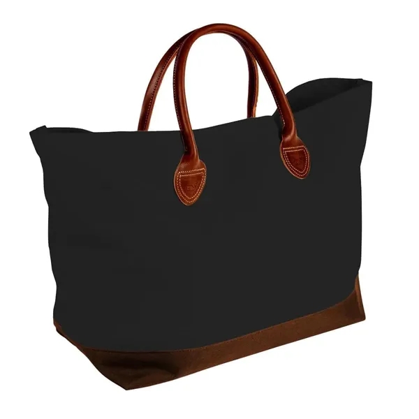 Order Custom Logo Canvas Leather Handle Totes-Extensive Color Options-24x13x8. Union Made... from ASI 73775 Unionwear
