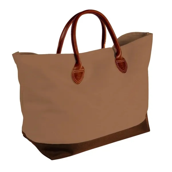 Order Custom Logo Canvas Leather Handle Totes-Extensive Color Options-24x13x8. Union Made... from ASI 73775 Unionwear