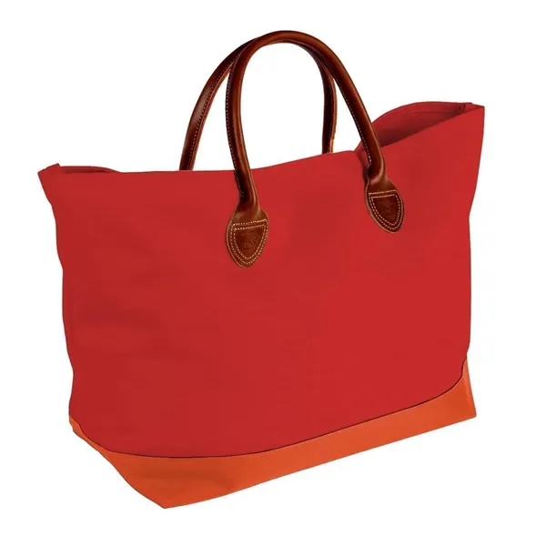 Order Custom Logo Canvas Leather Handle Totes-Extensive Color Options-24x13x8. Union Made... from ASI 73775 Unionwear