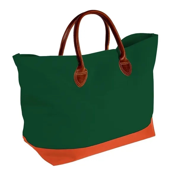 Order Custom Logo Canvas Leather Handle Totes-Extensive Color Options-24x13x8. Union Made... from ASI 73775 Unionwear