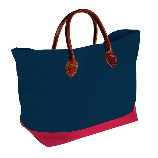 Order Custom Logo Canvas Leather Handle Totes-Extensive Color Options-24x13x8. Union Made... from ASI 73775 Unionwear