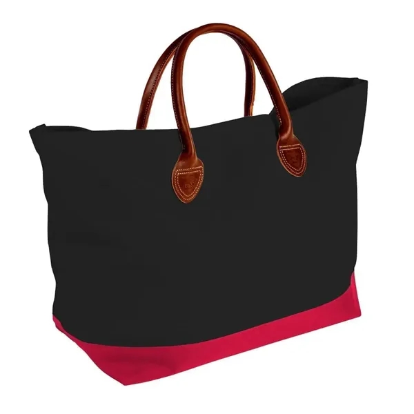 Order Custom Logo Canvas Leather Handle Totes-Extensive Color Options-24x13x8. Union Made... from ASI 73775 Unionwear