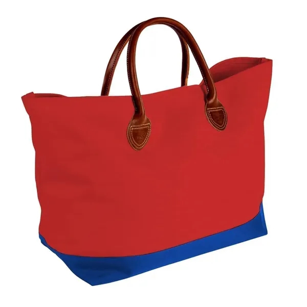 Order Custom Logo Canvas Leather Handle Totes-Extensive Color Options-24x13x8. Union Made... from ASI 73775 Unionwear