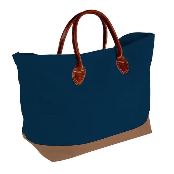 Order Custom Logo Canvas Leather Handle Totes-Extensive Color Options-24x13x8. Union Made... from ASI 73775 Unionwear
