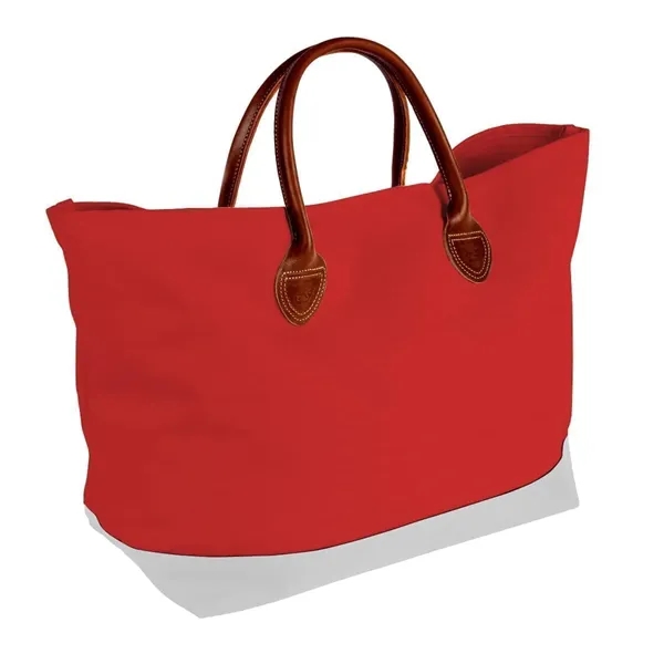 Order Custom Logo Canvas Leather Handle Totes-Extensive Color Options-24x13x8. Union Made... from ASI 73775 Unionwear
