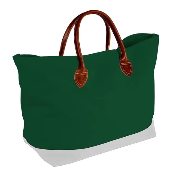 Order Custom Logo Canvas Leather Handle Totes-Extensive Color Options-24x13x8. Union Made... from ASI 73775 Unionwear