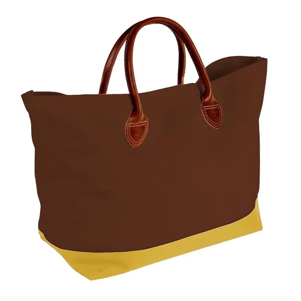 Order Custom Logo Canvas Leather Handle Totes-Extensive Color Options-24x13x8. Union Made... from ASI 73775 Unionwear
