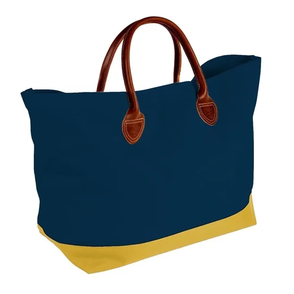 Order Custom Logo Canvas Leather Handle Totes-Extensive Color Options-24x13x8. Union Made... from ASI 73775 Unionwear