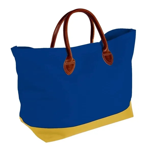 Order Custom Logo Canvas Leather Handle Totes-Extensive Color Options-24x13x8. Union Made... from ASI 73775 Unionwear