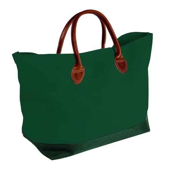 Order Custom Logo Canvas Leather Handle Totes-Extensive Color Options-24x13x8. Union Made... from ASI 73775 Unionwear