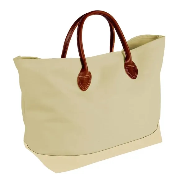 Order Custom Logo Canvas Leather Handle Totes-Extensive Color Options-24x13x8. Union Made... from ASI 73775 Unionwear
