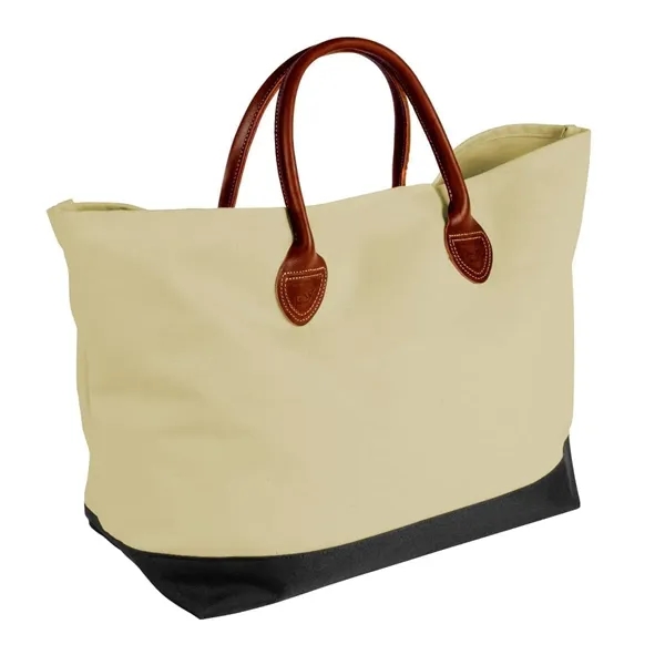 Order Custom Logo Canvas Leather Handle Totes-Extensive Color Options-24x13x8. Union Made... from ASI 73775 Unionwear
