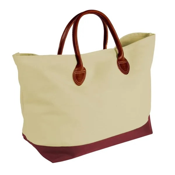 Order Custom Logo Canvas Leather Handle Totes-Extensive Color Options-24x13x8. Union Made... from ASI 73775 Unionwear