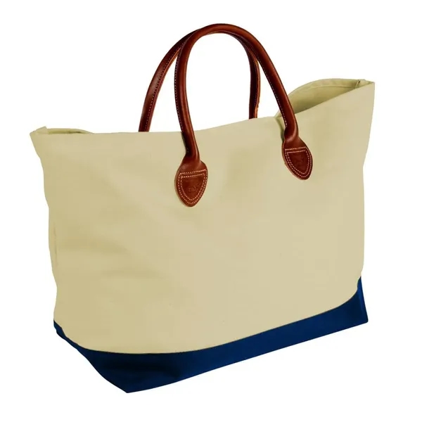 Order Custom Logo Canvas Leather Handle Totes-Extensive Color Options-24x13x8. Union Made... from ASI 73775 Unionwear