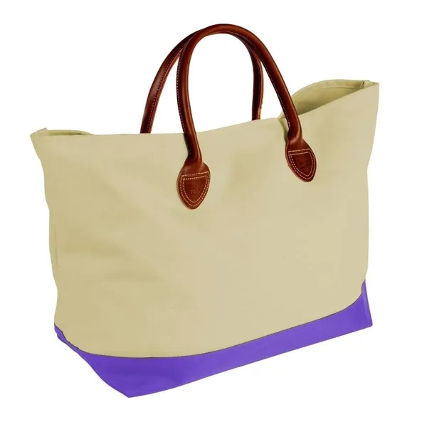 Order Custom Logo Canvas Leather Handle Totes-Extensive Color Options-24x13x8. Union Made... from ASI 73775 Unionwear