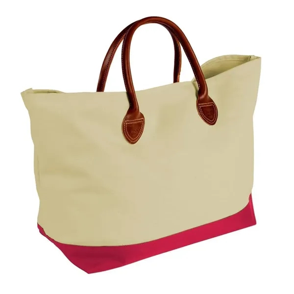 Order Custom Logo Canvas Leather Handle Totes-Extensive Color Options-24x13x8. Union Made... from ASI 73775 Unionwear