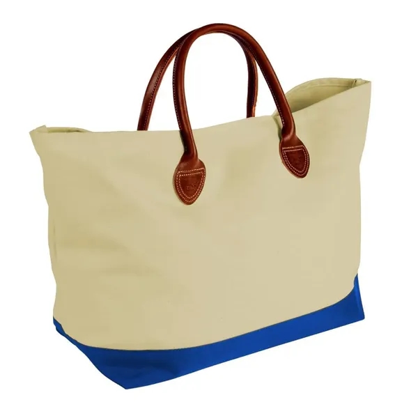 Order Custom Logo Canvas Leather Handle Totes-Extensive Color Options-24x13x8. Union Made... from ASI 73775 Unionwear