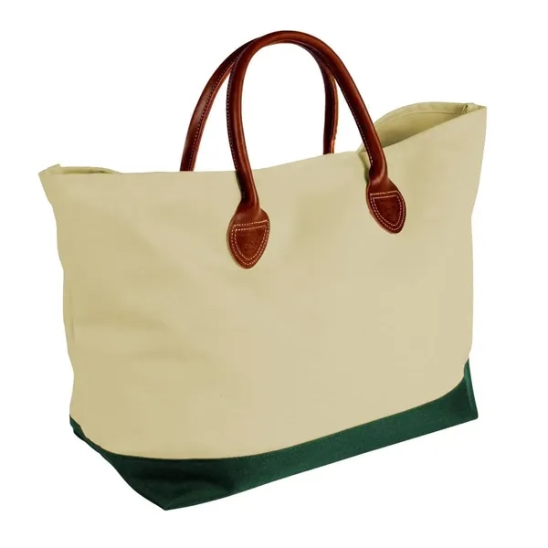 Order Custom Logo Canvas Leather Handle Totes-Extensive Color Options-24x13x8. Union Made... from ASI 73775 Unionwear