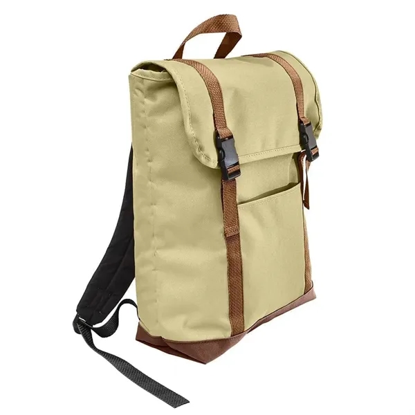Order Custom Logo Canvas Large T Bottom Backpacks-48 Color Options-15W X... from ASI 73775 Unionwear