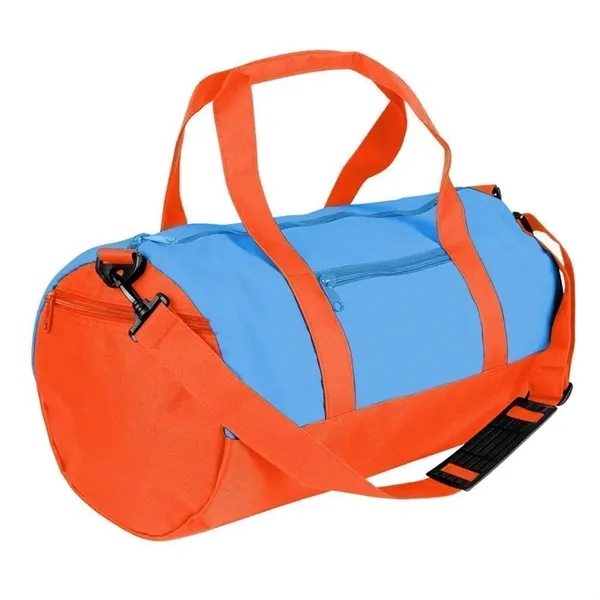 Order Custom Logo Nylon Poly Athletic Barrel Bags-Extensive Color Options-9 Sizes.... from ASI 73775 Unionwear