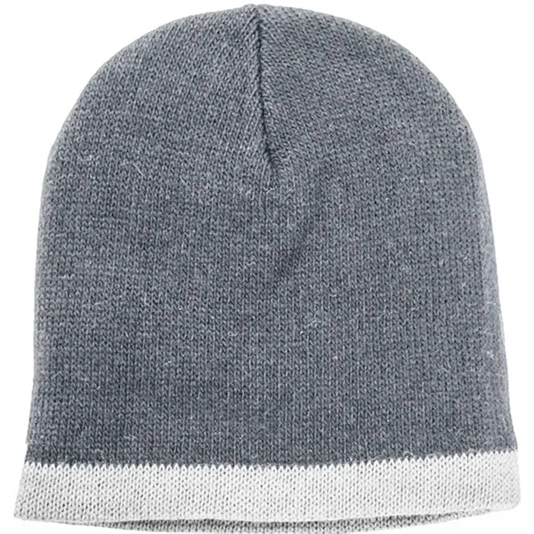 Order Knit Border Stripe Beanie USA Made / Union Label American... from ASI 73775 Unionwear