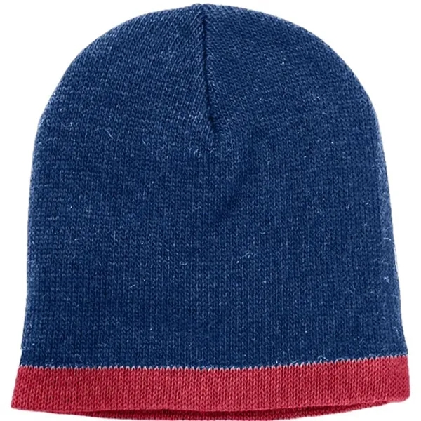 Order Knit Border Stripe Beanie USA Made / Union Label American... from ASI 73775 Unionwear