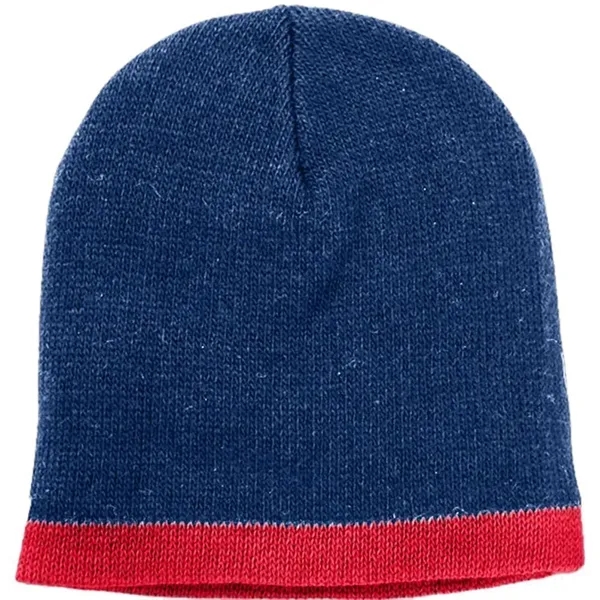 Order Knit Border Stripe Beanie USA Made / Union Label American... from ASI 73775 Unionwear