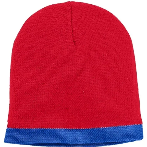 Order Knit Border Stripe Beanie USA Made / Union Label American... from ASI 73775 Unionwear