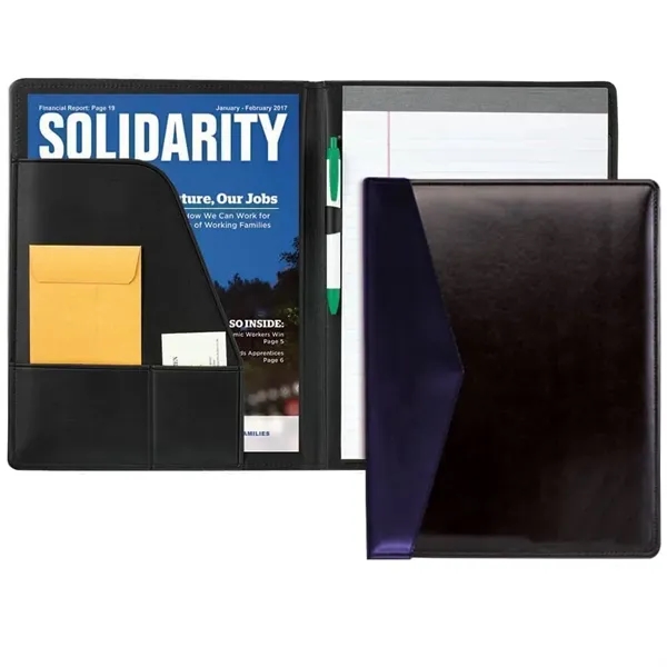 Order Custom Union/USA Made Accent Stitched Letter Portfolio Folder-Vinyl-Stamped, Foil, Printed,... from ASI 73775 Unionwear / ETI Konvex