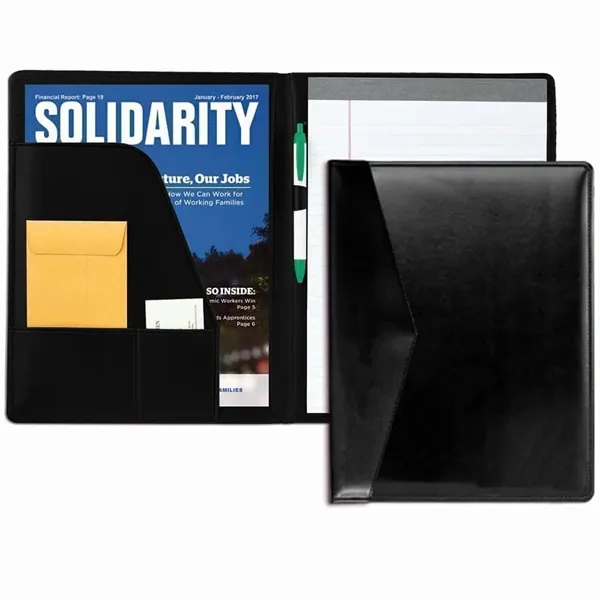 Order Custom Union/USA Made Accent Stitched Letter Portfolio Folder-Vinyl-Stamped, Foil, Printed,... from ASI 73775 Unionwear / ETI Konvex