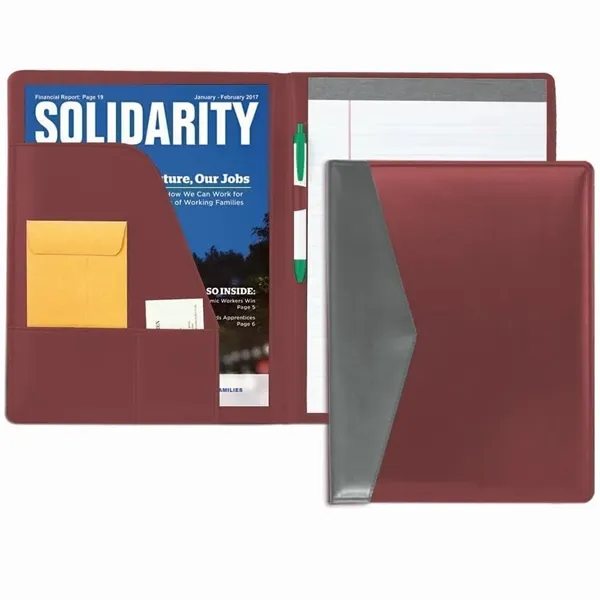 Order Custom Union/USA Made Accent Stitched Letter Portfolio Folder-Vinyl-Stamped, Foil, Printed,... from ASI 73775 Unionwear / ETI Konvex