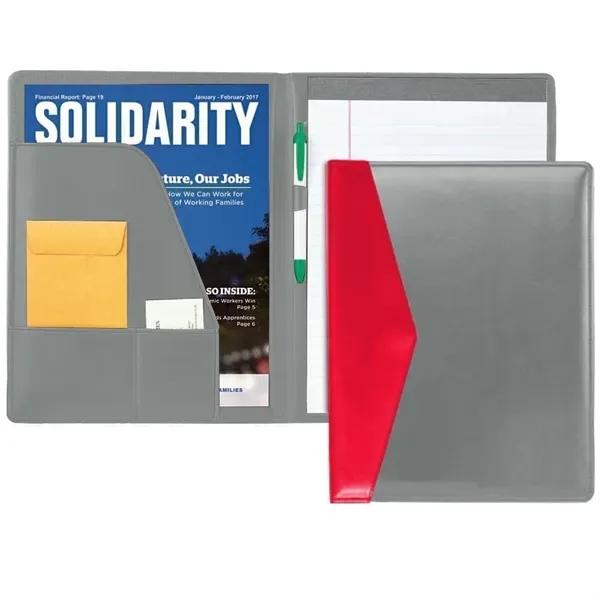 Order Custom Union/USA Made Accent Stitched Letter Portfolio Folder-Vinyl-Stamped, Foil, Printed,... from ASI 73775 Unionwear / ETI Konvex