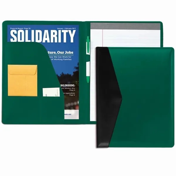 Order Custom Union/USA Made Accent Stitched Letter Portfolio Folder-Vinyl-Stamped, Foil, Printed,... from ASI 73775 Unionwear / ETI Konvex