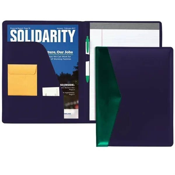 Order Custom Union/USA Made Accent Stitched Letter Portfolio Folder-Vinyl-Stamped, Foil, Printed,... from ASI 73775 Unionwear / ETI Konvex