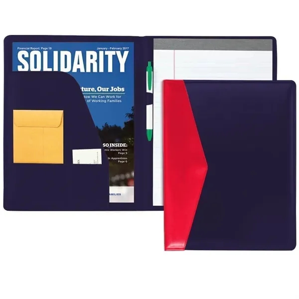 Order Custom Union/USA Made Accent Stitched Letter Portfolio Folder-Vinyl-Stamped, Foil, Printed,... from ASI 73775 Unionwear / ETI Konvex
