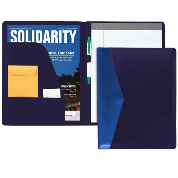 Order Custom Union/USA Made Accent Stitched Letter Portfolio Folder-Vinyl-Stamped, Foil, Printed,... from ASI 73775 Unionwear / ETI Konvex