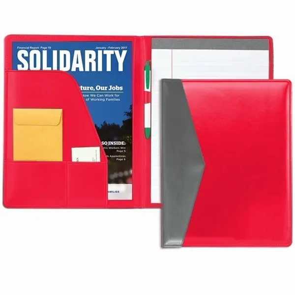 Order Custom Union/USA Made Accent Stitched Letter Portfolio Folder-Vinyl-Stamped, Foil, Printed,... from ASI 73775 Unionwear / ETI Konvex