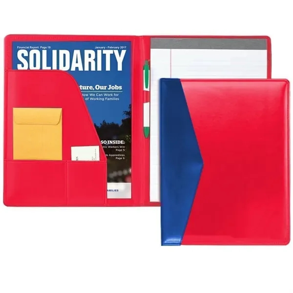 Order Custom Union/USA Made Accent Stitched Letter Portfolio Folder-Vinyl-Stamped, Foil, Printed,... from ASI 73775 Unionwear / ETI Konvex