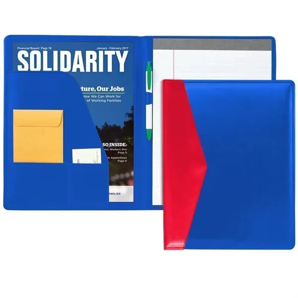 Order Custom Union/USA Made Accent Stitched Letter Portfolio Folder-Vinyl-Stamped, Foil, Printed,... from ASI 73775 Unionwear / ETI Konvex