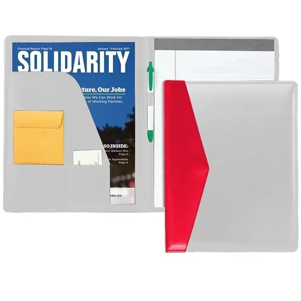 Order Custom Union/USA Made Accent Stitched Letter Portfolio Folder-Vinyl-Stamped, Foil, Printed,... from ASI 73775 Unionwear / ETI Konvex