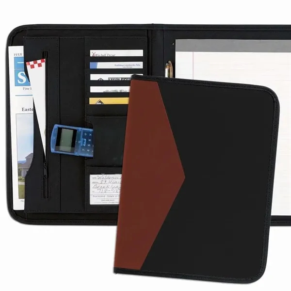 Order Custom Union/USA Made Tribeca 2-Tone Stitched Letter Portfolio Folder-Nylon or... from ASI 73775 Unionwear / ETI Konvex