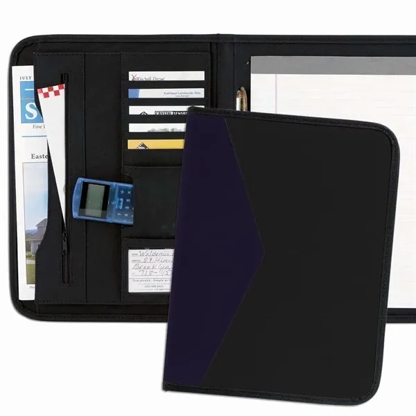 Order Custom Union/USA Made Tribeca 2-Tone Stitched Letter Portfolio Folder-Nylon or... from ASI 73775 Unionwear / ETI Konvex