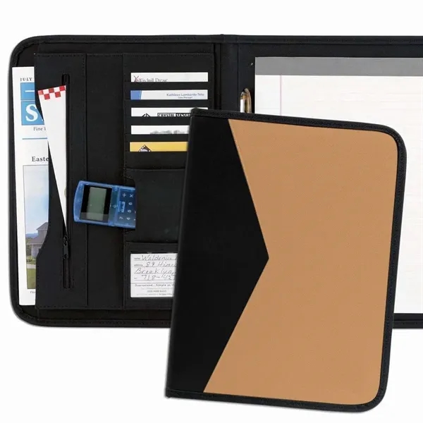 Order Custom Union/USA Made Tribeca 2-Tone Stitched Letter Portfolio Folder-Nylon or... from ASI 73775 Unionwear / ETI Konvex