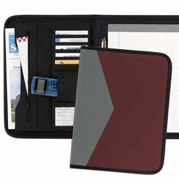 Order Custom Union/USA Made Tribeca 2-Tone Stitched Letter Portfolio Folder-Nylon or... from ASI 73775 Unionwear / ETI Konvex